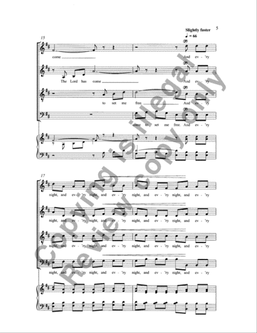 Every Night (When the Sun Goes Down) 4-Part scores gallery preview page 4