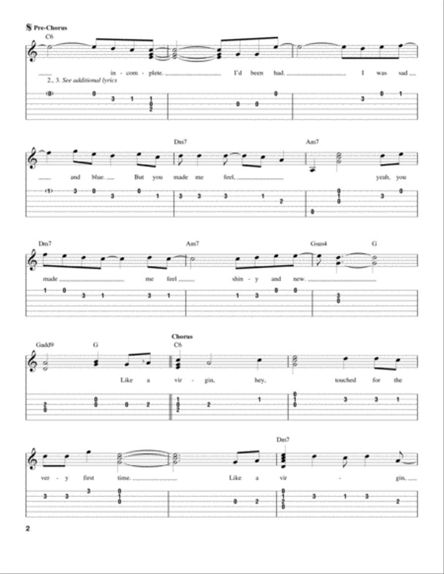 Like A Virgin Acoustic Guitar scores gallery preview page 2