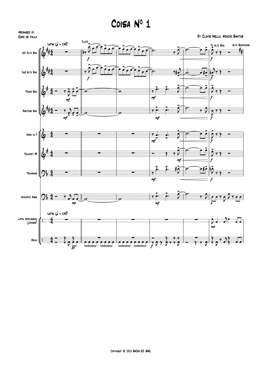 Coisa No. 1 Jazz Ensemble scores gallery preview page 1