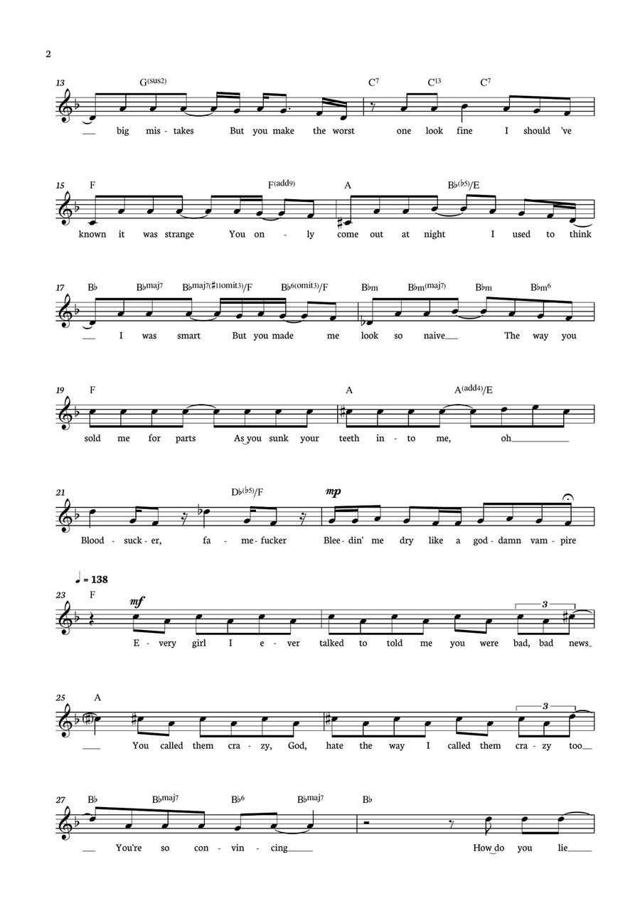 Vampire Acoustic Guitar scores gallery preview page 2
