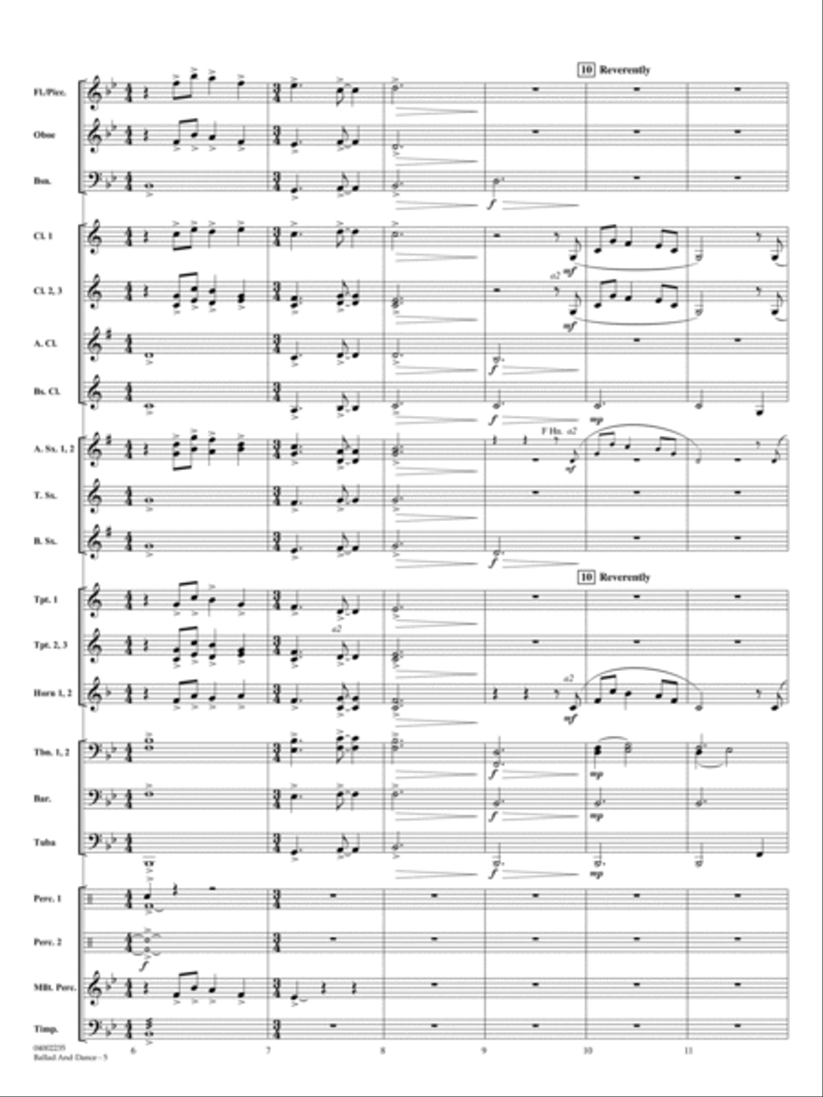 Ballad And Dance - Full Score Concert Band scores gallery preview page 5