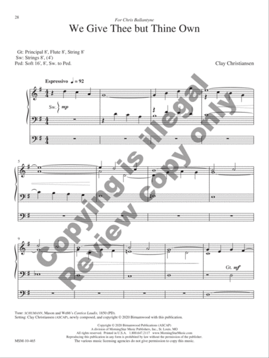 Arise and Shine Organ scores gallery preview page 11