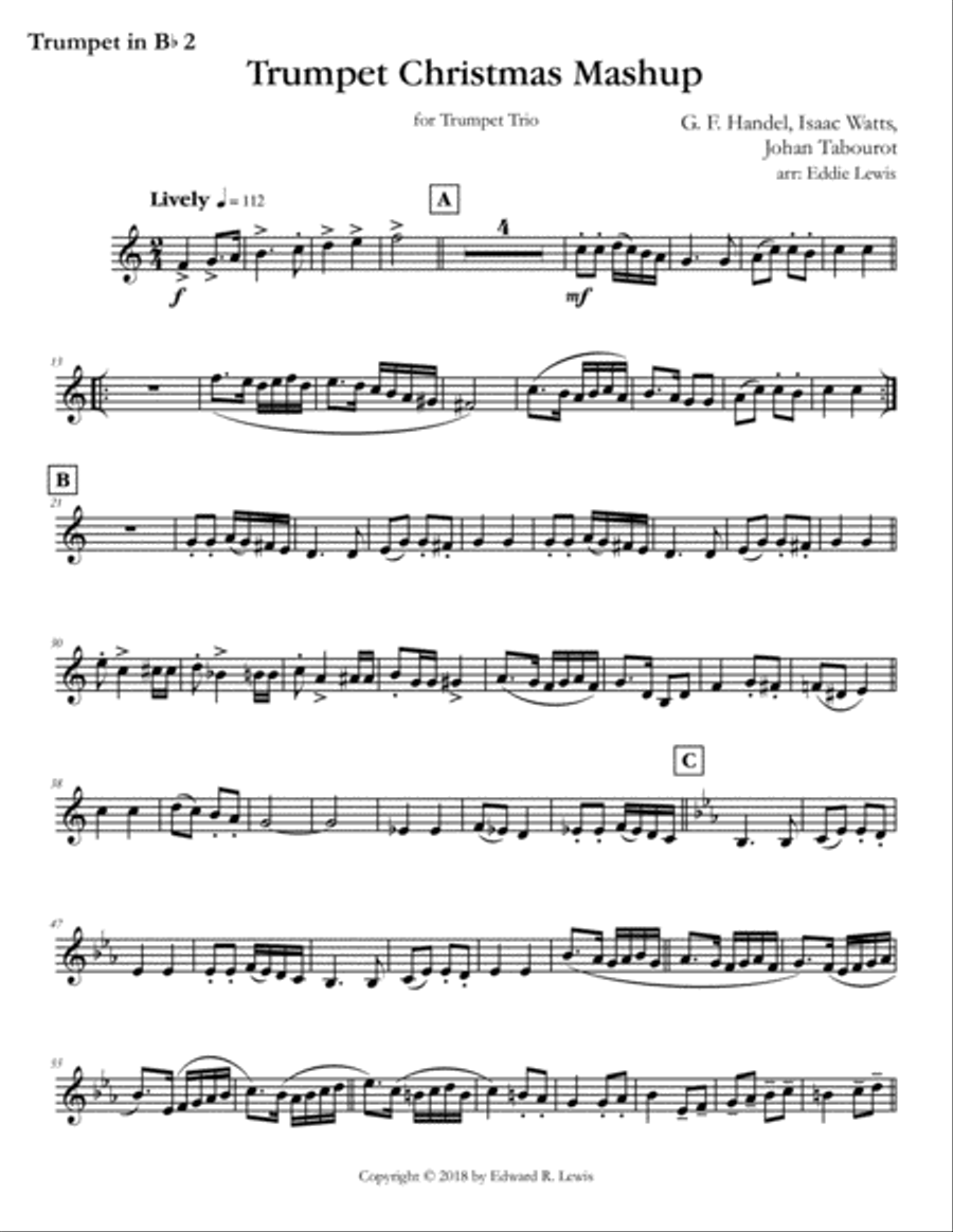 Trumpet Christmas Mashup - Trumpet Trio Christmas Medley Trumpet Trio scores gallery preview page 4