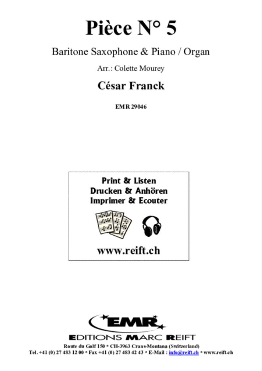 Piece No. 5 Baritone Saxophone scores gallery preview page 2