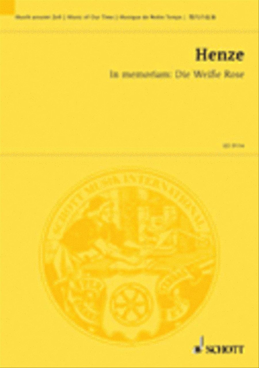 Henze Hw In Memoriam:die Weisse Rose(ep English Horn scores gallery preview page 1