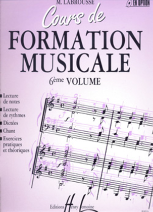 Book cover for Cours de formation musicale - Volume 6