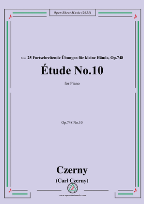 Book cover for C. Czerny-Exercise No.10,Op.748 No.10