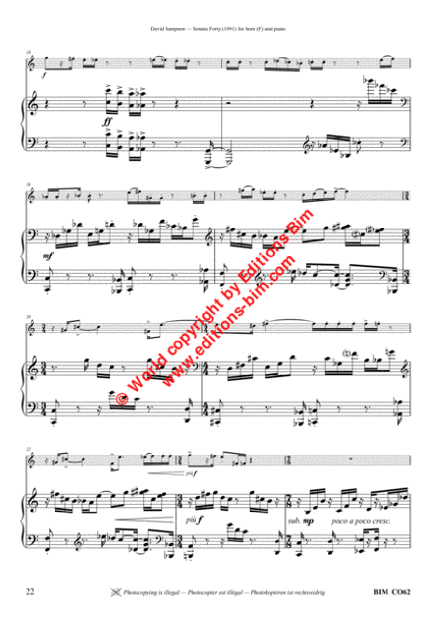 Sonata Forty Sonata Forty Horn scores gallery preview page 13