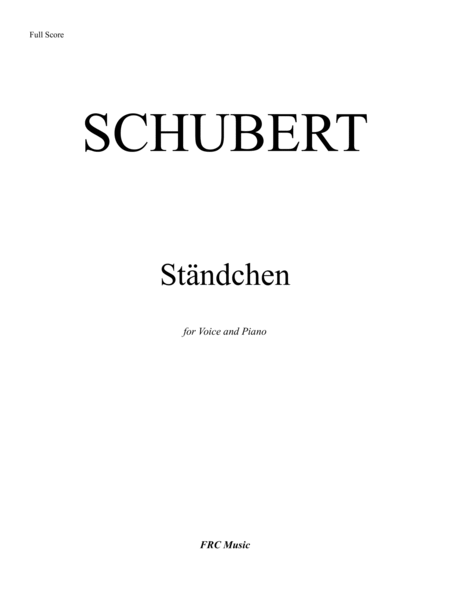 Serenade - Ständchen - Schwanengesang, D. 957 No. 4 (Duet for Voice and Piano) image number null