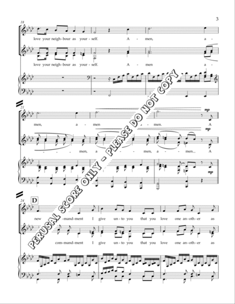 A New Commandment 4-Part scores gallery preview page 4