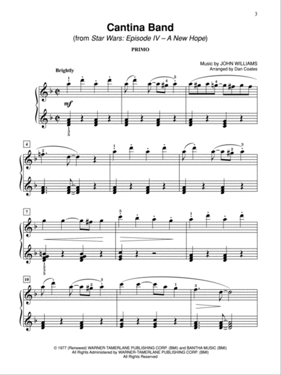 Dan Coates Popular Piano Library -- Duets from the Movies Small Ensemble scores gallery preview page 4