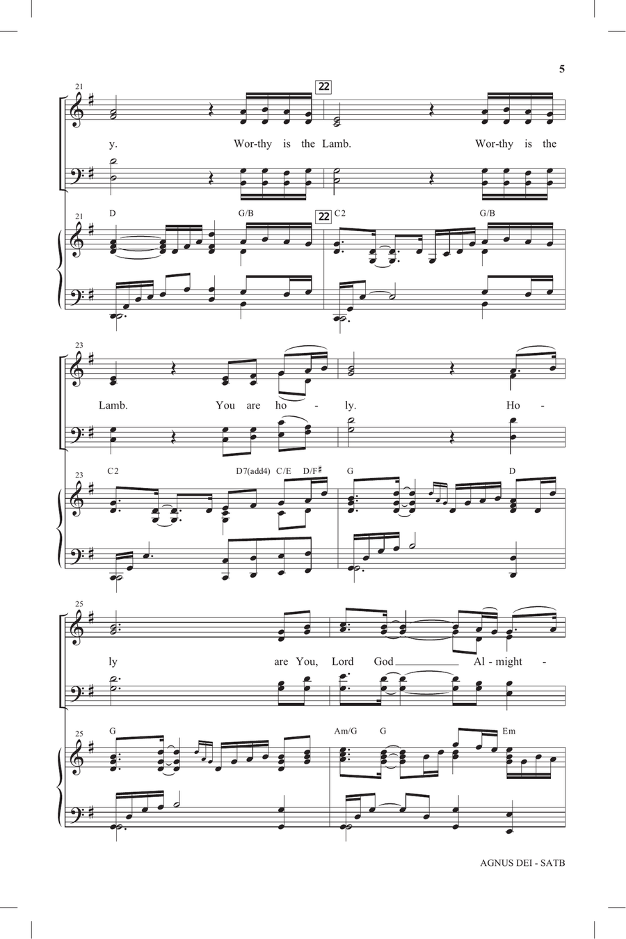 Agnus Dei 4-Part scores gallery preview page 4