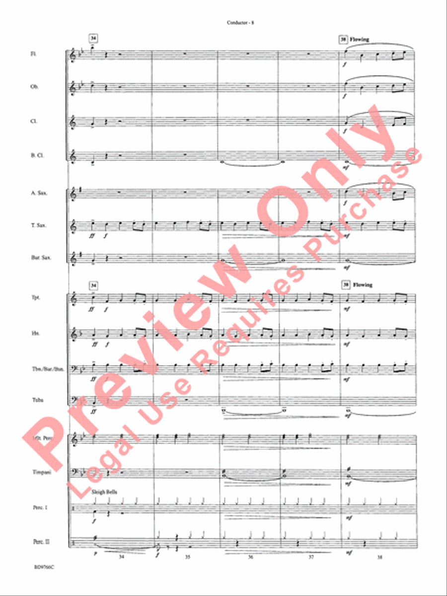 Glorioso (A Fanfare and Procession for Band) Concert Band scores gallery preview page 11