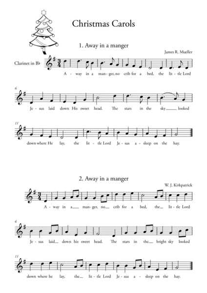 20 Easy Christmas Carols for CLARINET Bb image number null