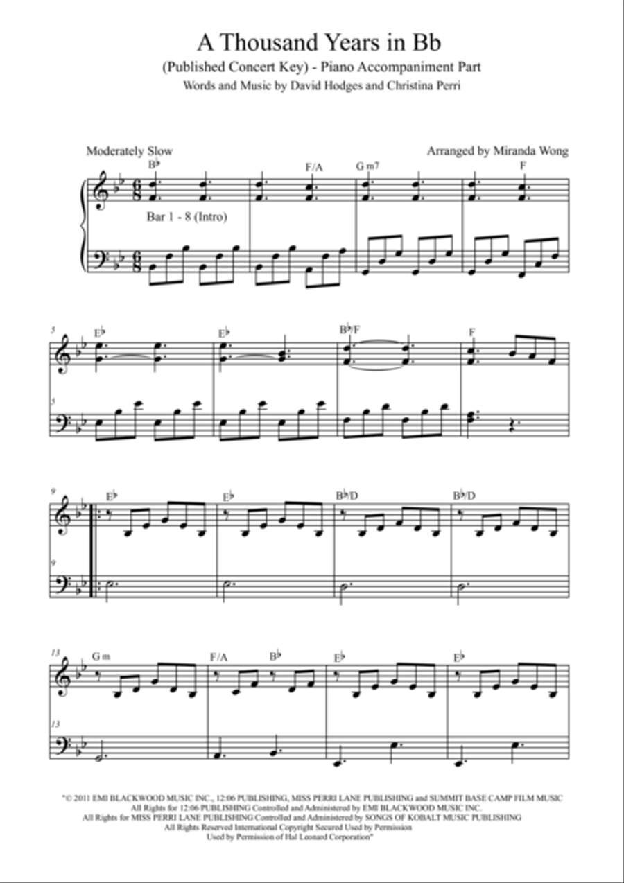 A Thousand Years A Thousand Years Piano Trio scores gallery preview page 2