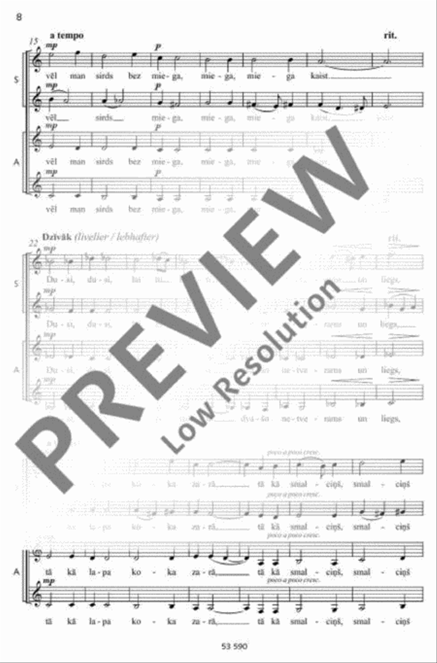 Skumjas Skumjas Women's Choir scores gallery preview page 9