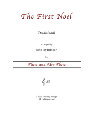 Book cover for The First Noel for Flute and Alto Flute