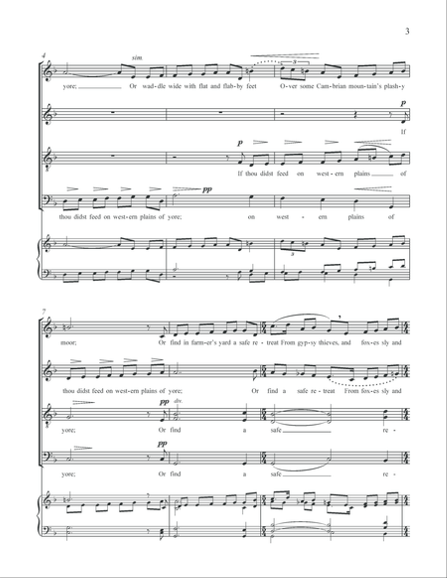 Earthly Delights: 3. To a Goose 4-Part scores gallery preview page 12