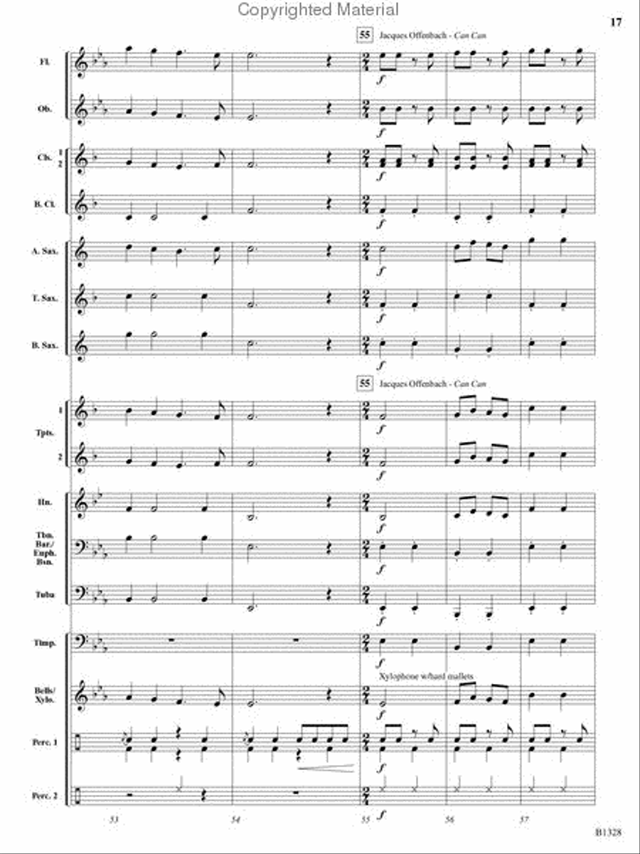 Ten Masters in Two Minutes Concert Band scores gallery preview page 15