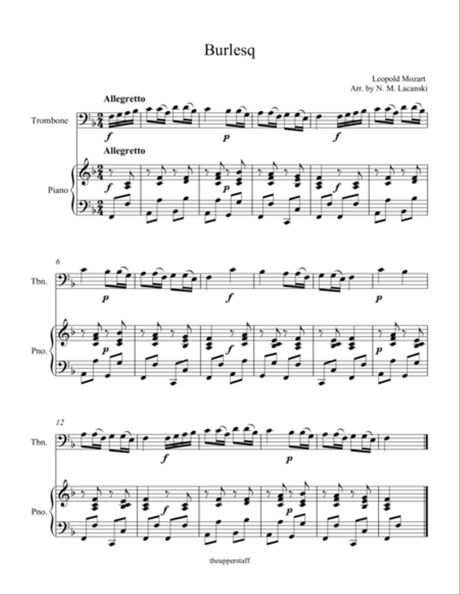 Burlesq Trombone Duet scores gallery preview page 1