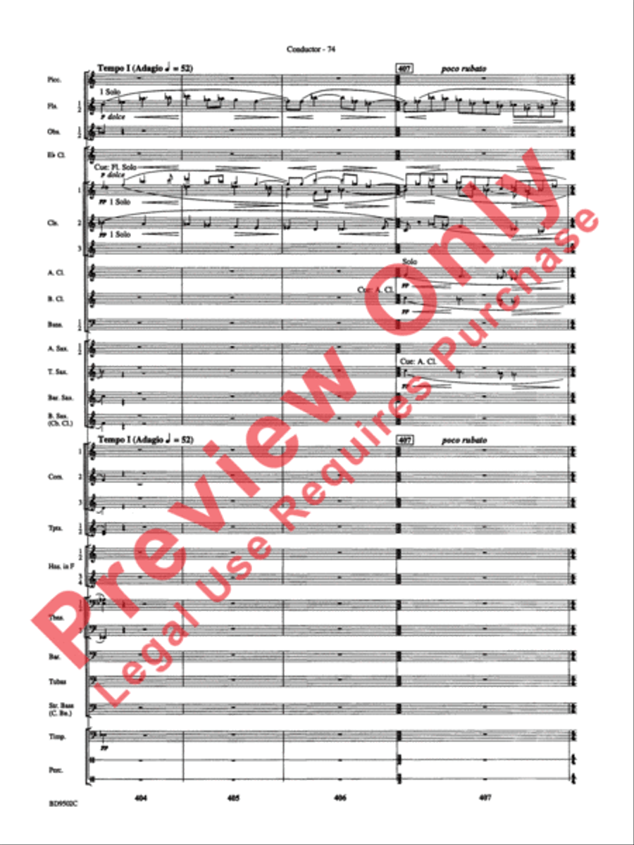 Symphony No. 3 for Band Concert Band scores gallery preview page 77