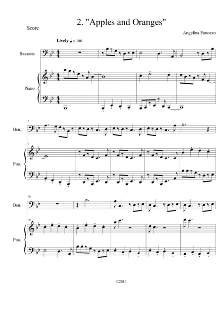 Colloquial Colors for solo bassoon and piano accompaniment Woodwind Duet scores gallery preview page 6