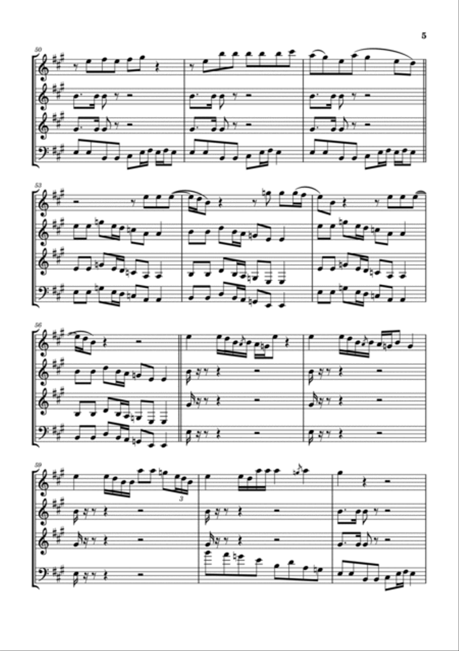 Them Changes Woodwind Quartet scores gallery preview page 6