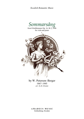Book cover for Sommarsång/Sommarsang for piano for viola and piano