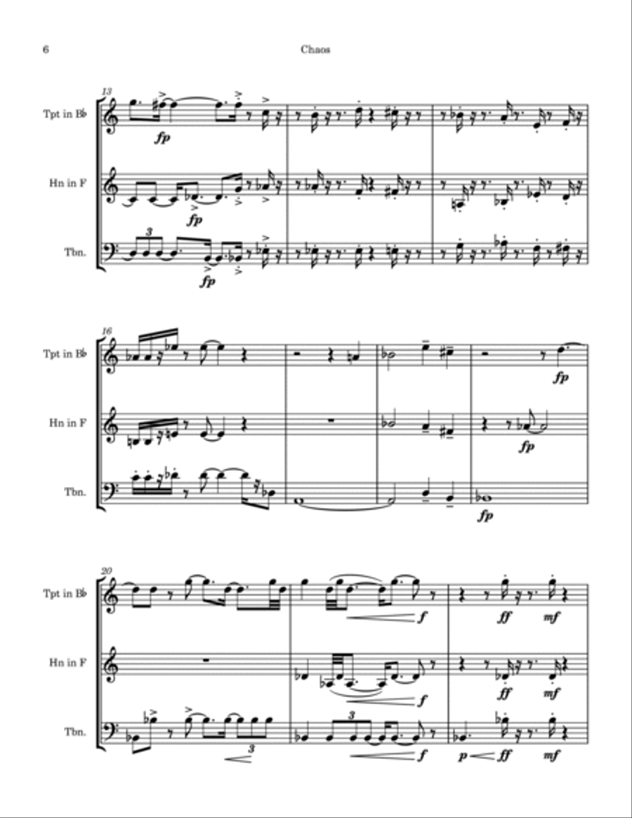 Mars adventures - Four movements for Brass trio Brass Trio scores gallery preview page 6