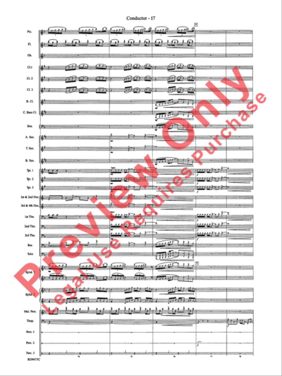 Twelve Seconds to the Moon Concert Band scores gallery preview page 20