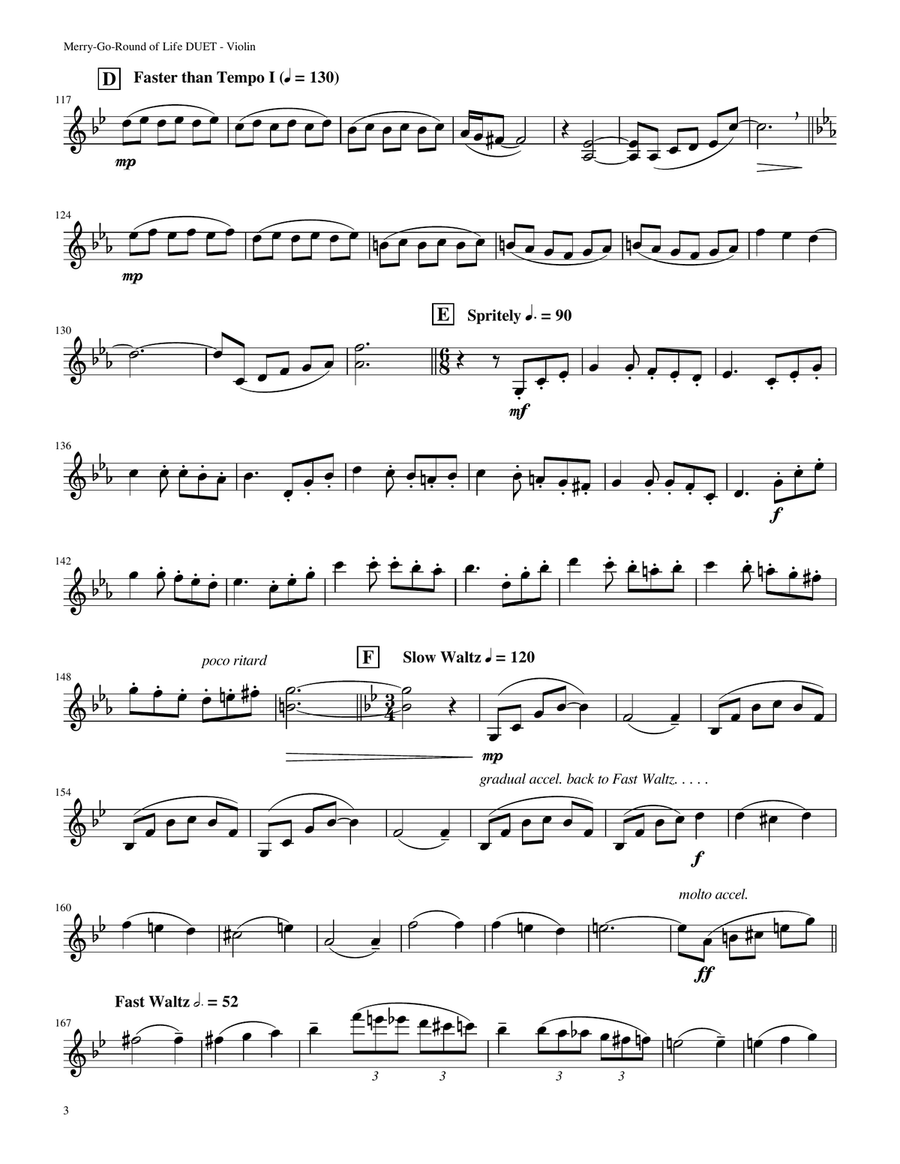 Merry-go-round Of Life String Duet scores gallery preview page 4