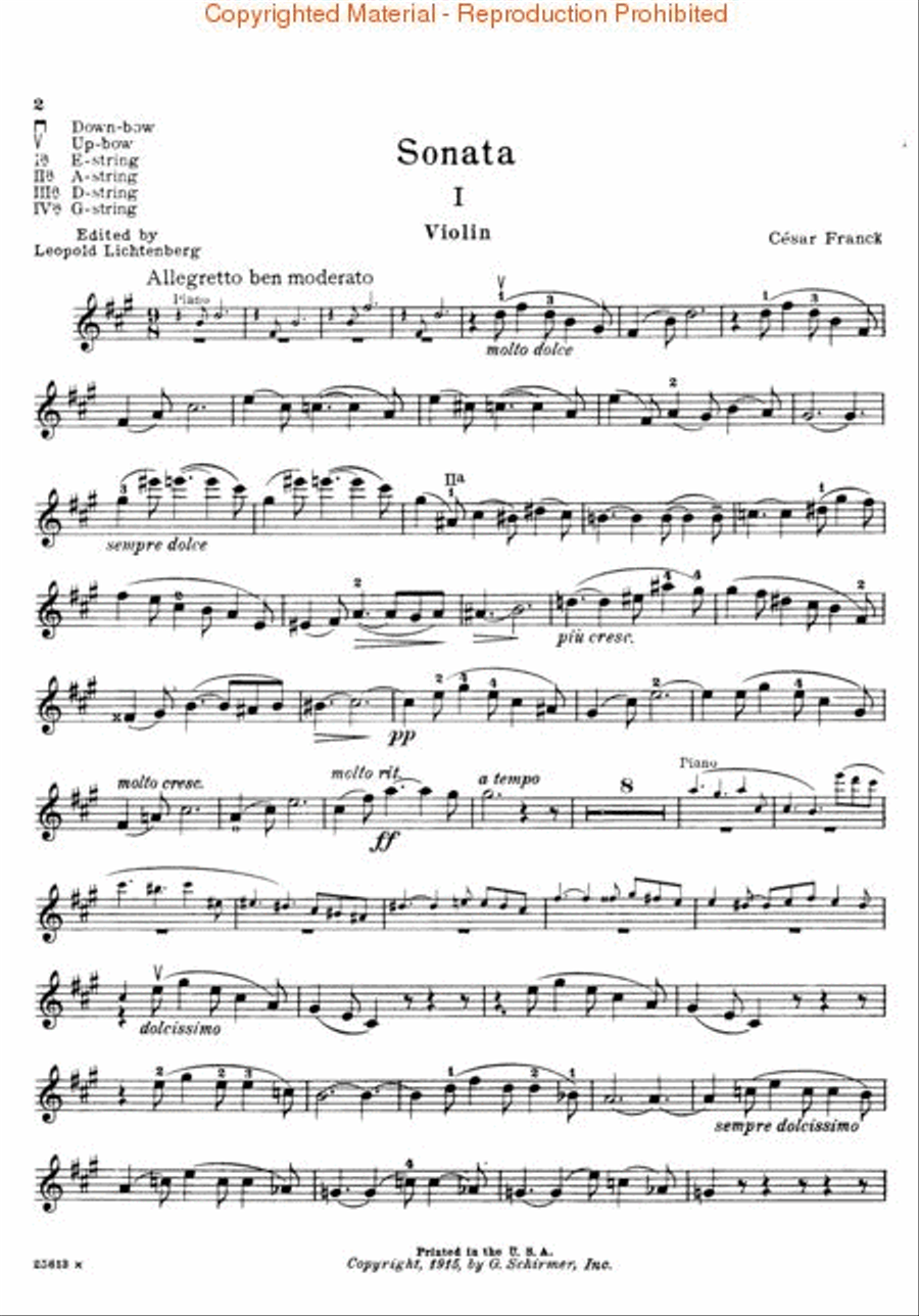 Sonata in A Violin Solo scores gallery preview page 2