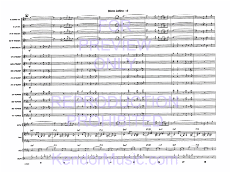 Bistro Latino Jazz Ensemble scores gallery preview page 8