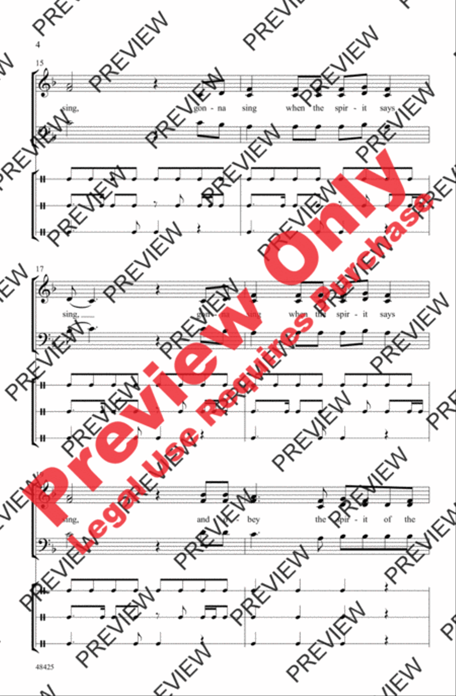 Gonna Sing Gonna Sing 3-Part scores gallery preview page 4
