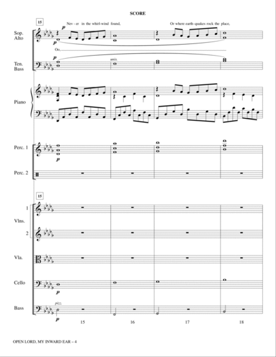 Open Lord, My Inward Ear - Full Score Choir scores gallery preview page 4