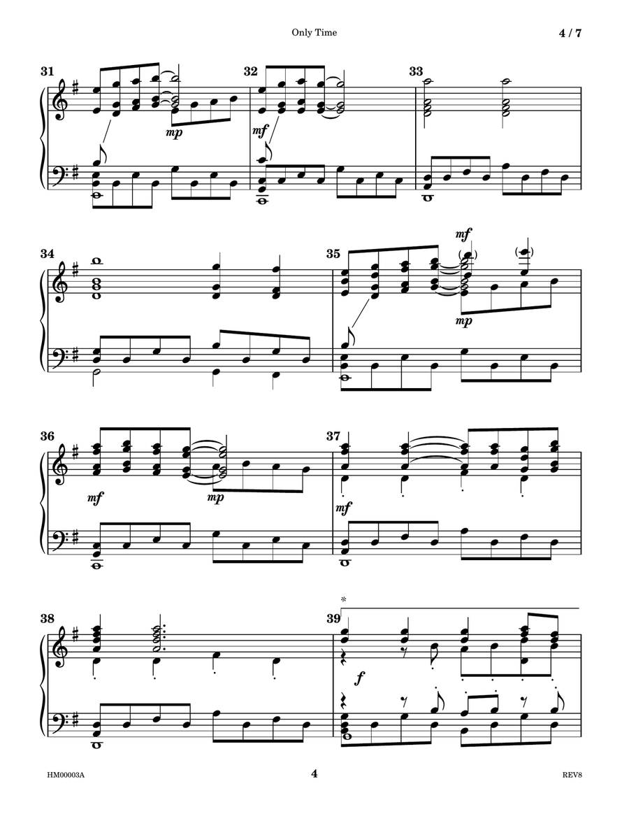 Only Time Handbell Choir scores gallery preview page 4