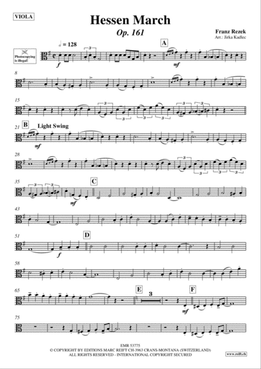 Hessen March Viola scores gallery preview page 2