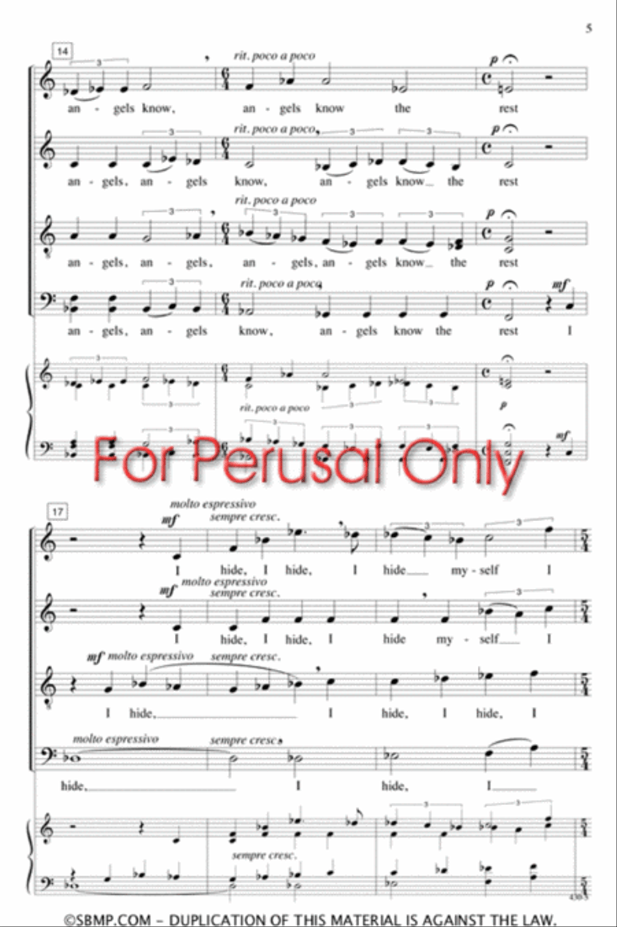 I Hide Myself - SATB Octavo 4-Part scores gallery preview page 4