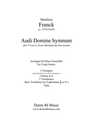 Audi Domine hymnum (9-part Brass Ensemble)