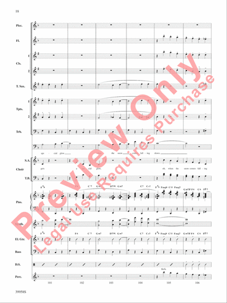 Elf: A Medley from the Broadway Musical Choir scores gallery preview page 19