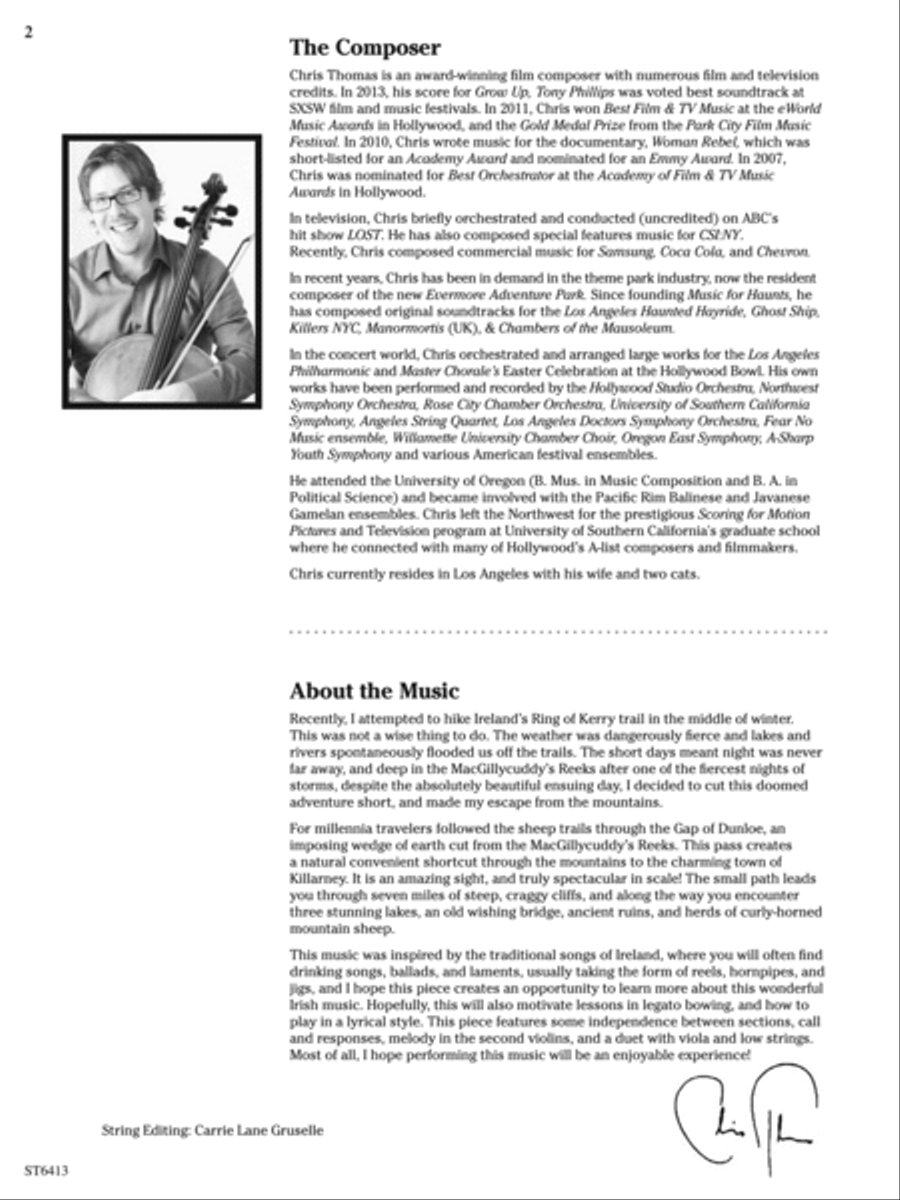 Gap of Dunloe: Score String Orchestra scores gallery preview page 2