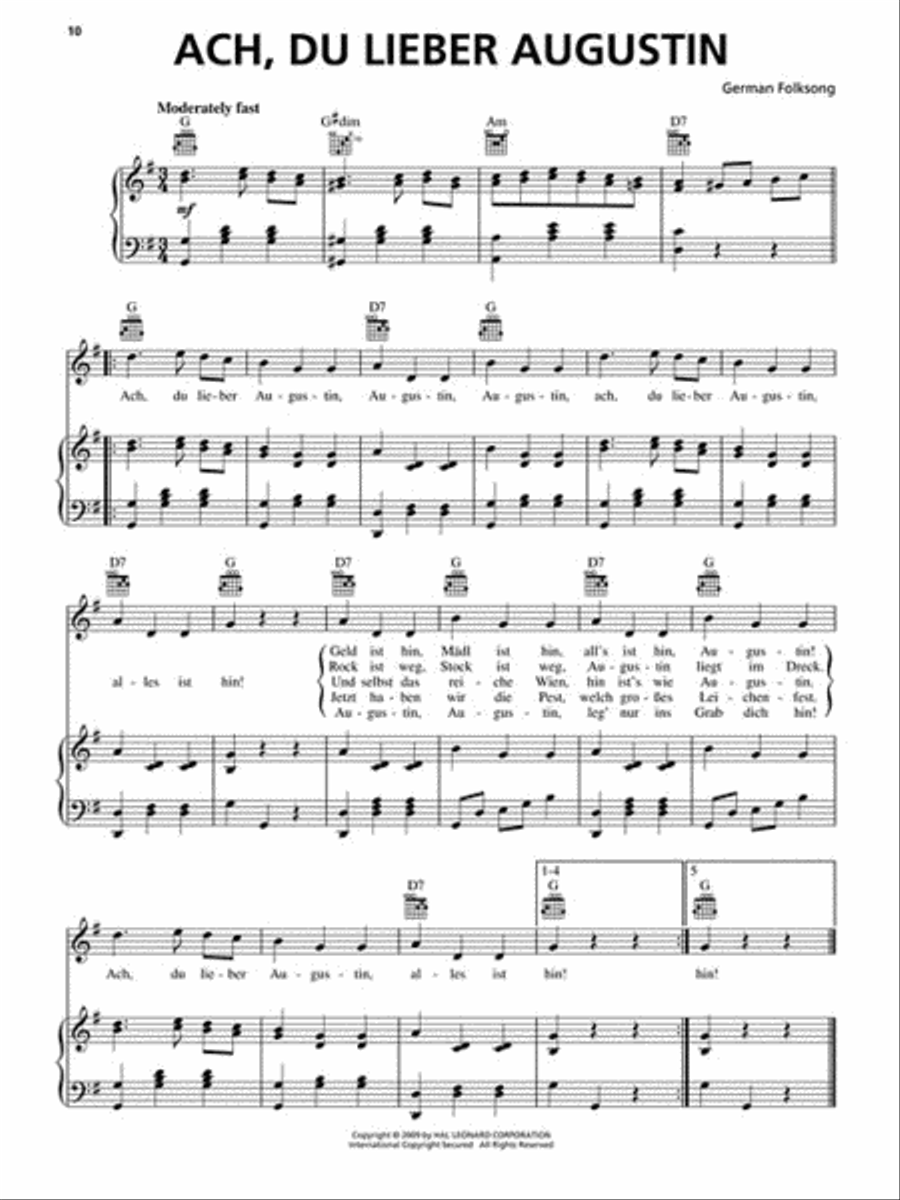The Big Book of German Songs Piano, Vocal, Guitar scores gallery preview page 3