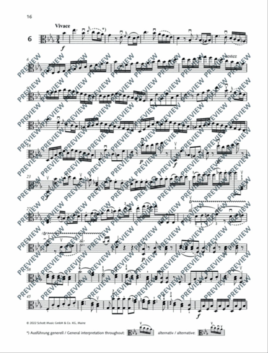 12 Studies Viola Solo scores gallery preview page 17