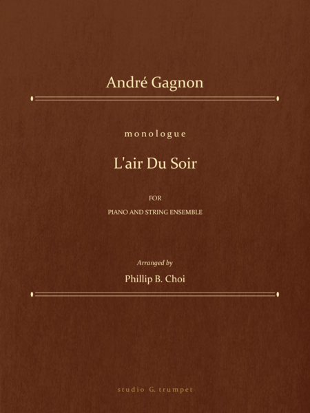 L'air Du Soir for Piano and String ensemble by André Gagnon image number null