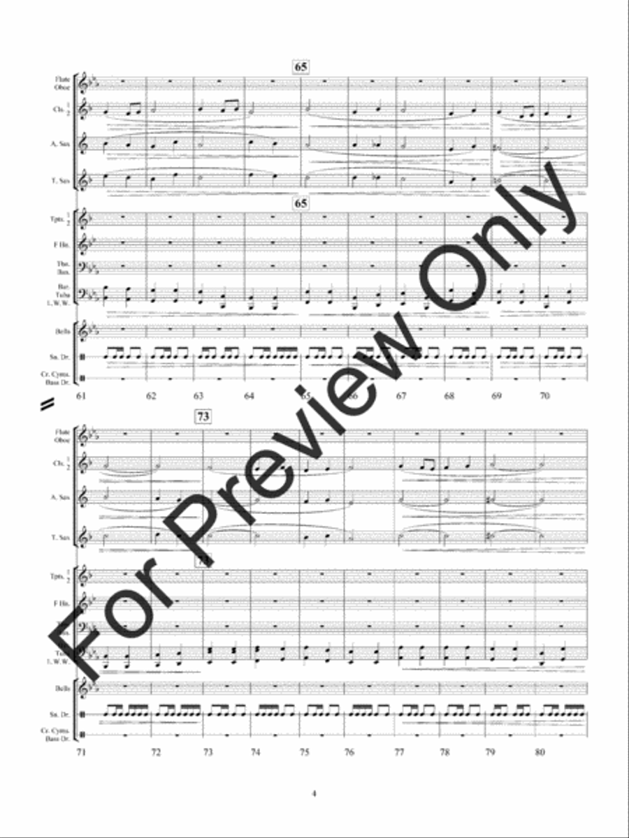 March Of The Royal Guard Concert Band scores gallery preview page 8