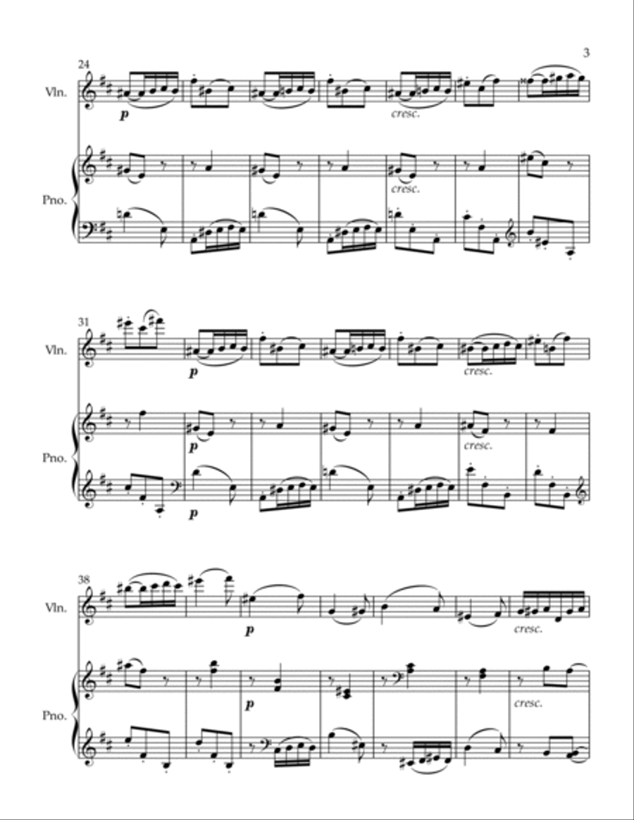 Scherzo Humoristique Violin Solo scores gallery preview page 3