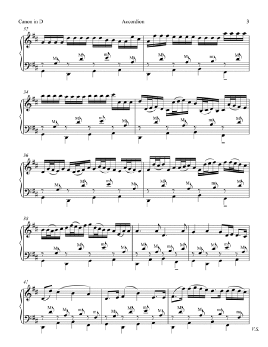 "Pachelbel Canon in D" for Accordion & String Ensemble - Set of 6 Parts image number null