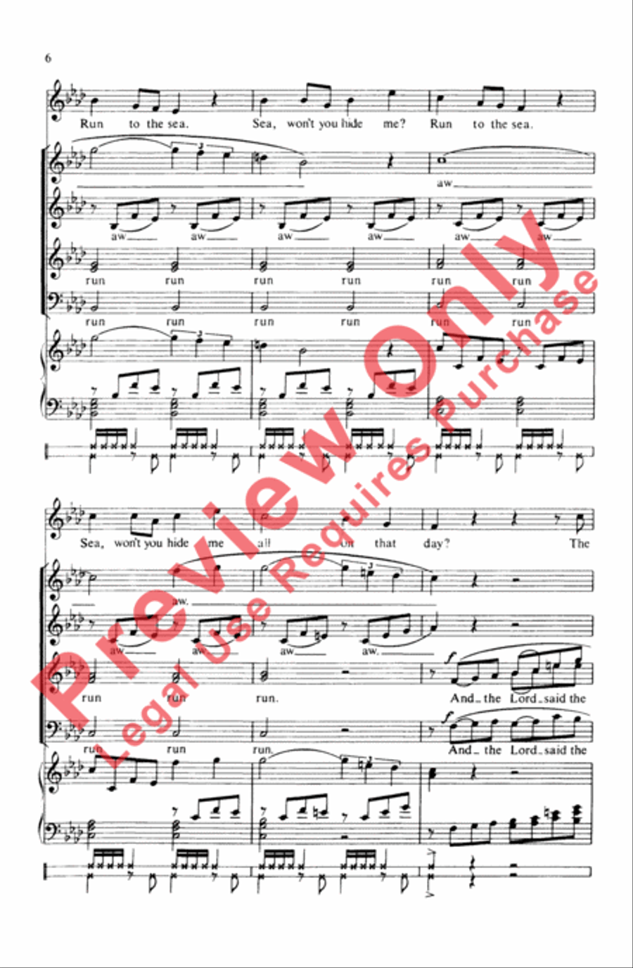 Sinner Man 4-Part scores gallery preview page 6