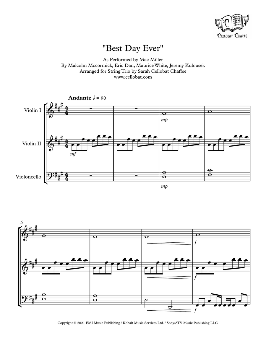 Best Day Ever String Trio scores gallery preview page 1