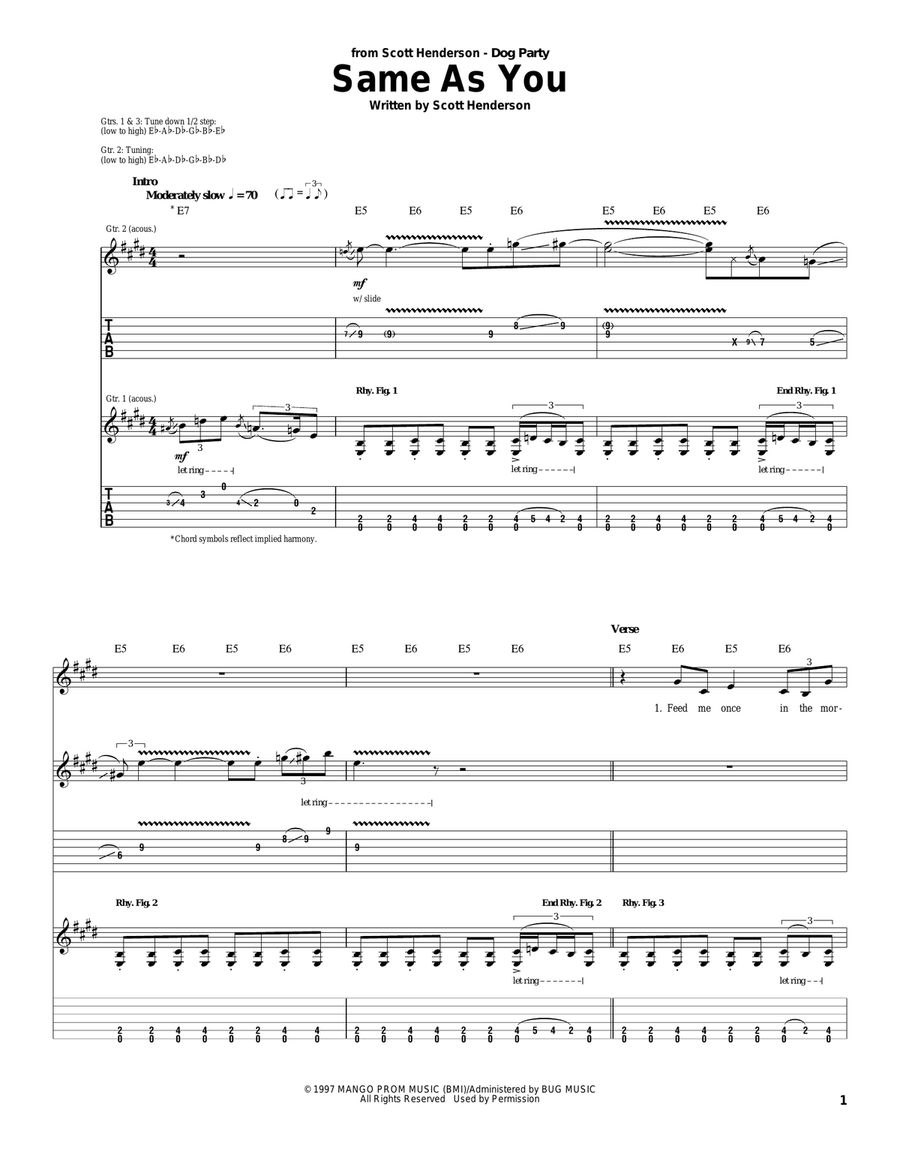 Same As You Acoustic Guitar scores gallery preview page 1